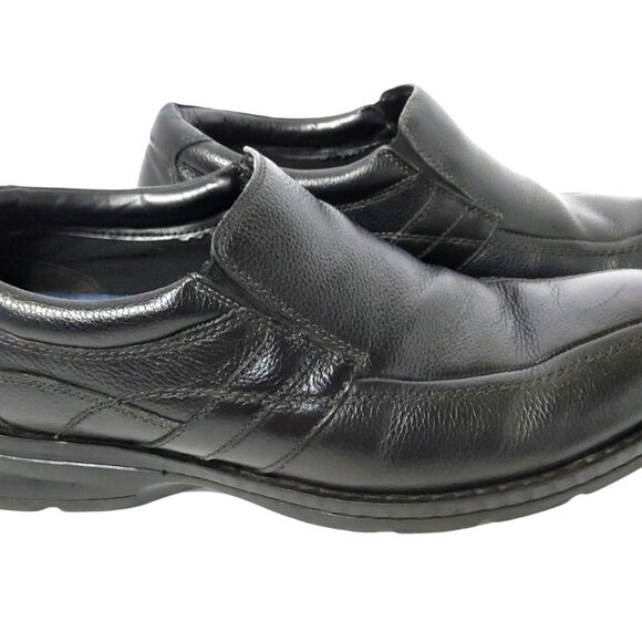 Vintage Dockers Men's Black Leather Slip On  Loafer Shoes - Picture 2 of 5